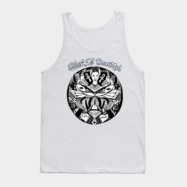 Black Butterfly Goddess Black Is Beautiful Tank Top by kenallouis